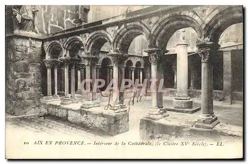 Cartes postales Aix en Provence interieur de la Cathedrale le Cloitre XV siecle