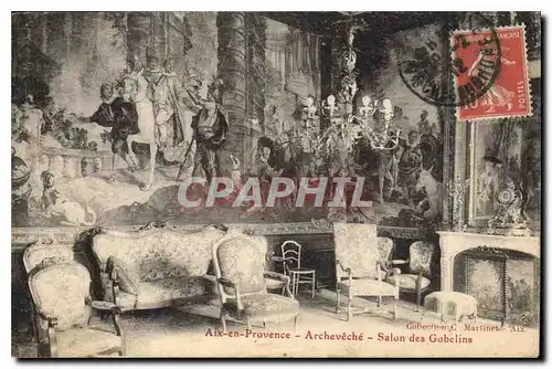 Cartes postales Aix en Provence Archeveche Salon des Gobelins