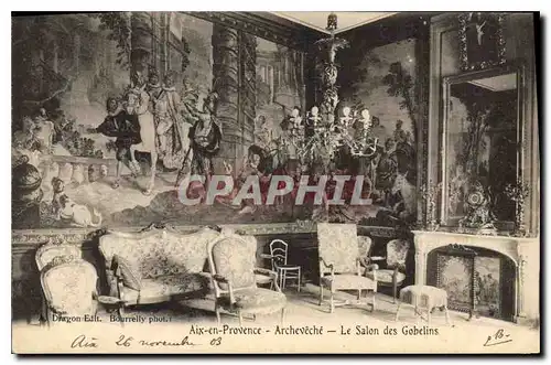 Cartes postales Aix en Provence Archeveche le Salon des Gobelins