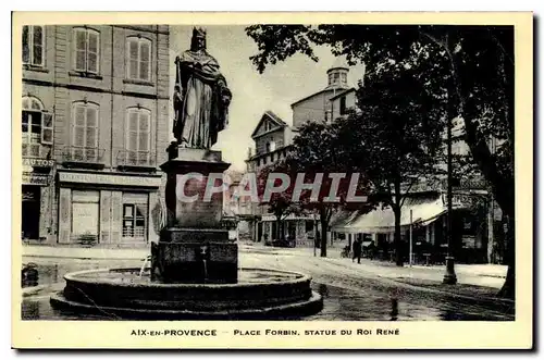 Cartes postales Aix en Provence place Forbin statue du Roi Rene