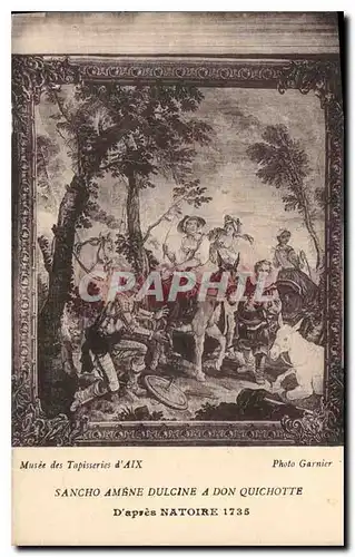 Ansichtskarte AK Musee des Tapisseries d'Aix Sancho Amene Dulcine a Don Quichotte d'apres Natoire 1735