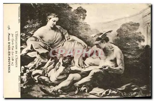 Cartes postales L'Education de l'Amour par Carle Van Loo 18e S Musee d'Aix en Provence