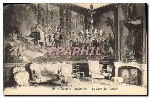Cartes postales Aix en Provence Archeveche le salom des Gobelins