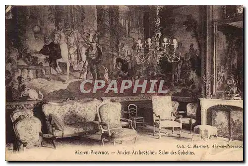 Cartes postales Aix en Provence Ancien Archeveche Salon des Gobelins