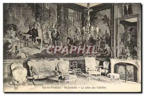 Cartes postales Aix en Provence Archeveche le salon des Gobelins