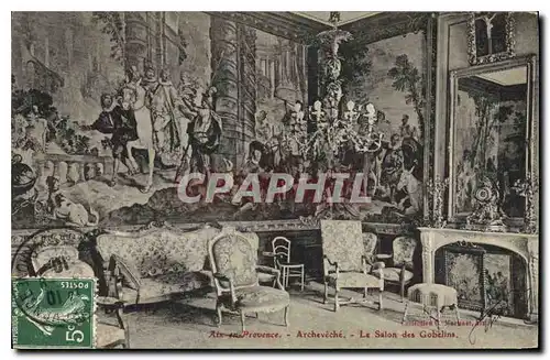 Cartes postales Aix en Provence Archeveche le salon des Gobelins