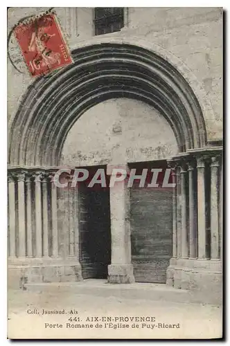 Cartes postales Aix en Provence Porte Romane de l'eglise de puy Ricard