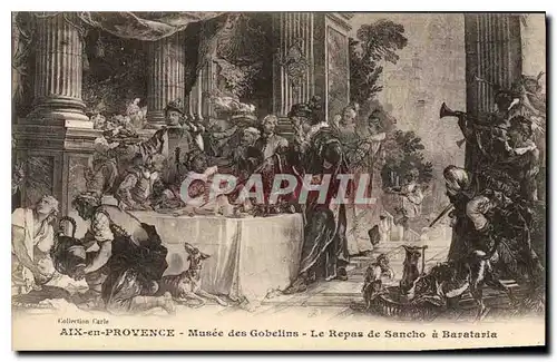 Cartes postales Aix en Provence Musee des Gobelins le repas de Sancho a Barataria