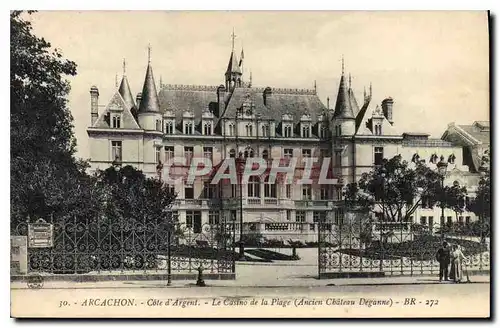 Cartes postales Arcachon Cote d'Argent le casino de la plage Ancien chateau Deganne