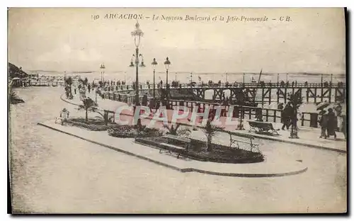 Cartes postales Arcachon le Nouveau Boulevard et la Jetee Promenade