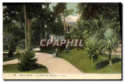 Ansichtskarte AK Arcachon la place des Palmiers