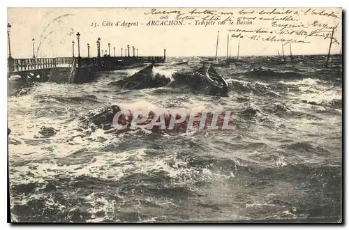 Cartes postales Cote d'Argent Arcachon Tempete sur le Bassin
