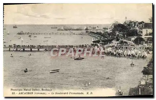 Cartes postales Arcachon Gironde le Boulevard Promenade