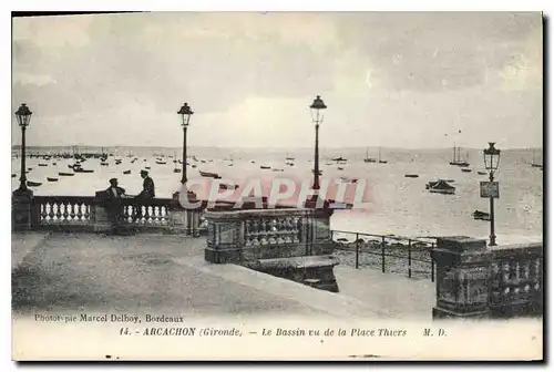 Cartes postales Arcachon Gironde le Bassin vu de la Place Thiers