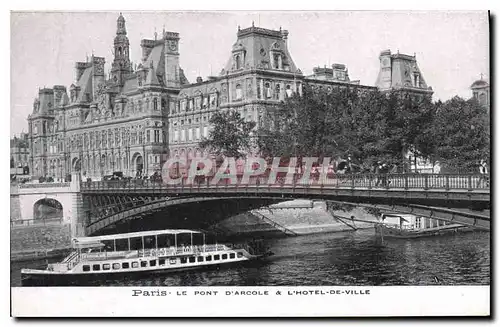 Ansichtskarte AK Paris le Pont d'Arcole et l'hotel de Ville