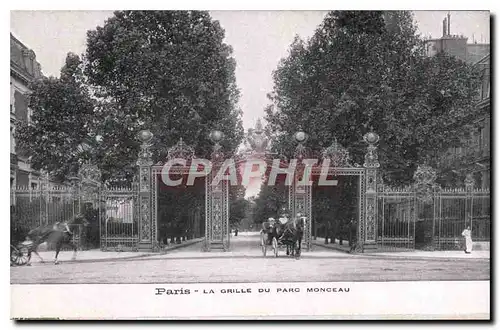 Ansichtskarte AK Paris la Grille du parc Monceau