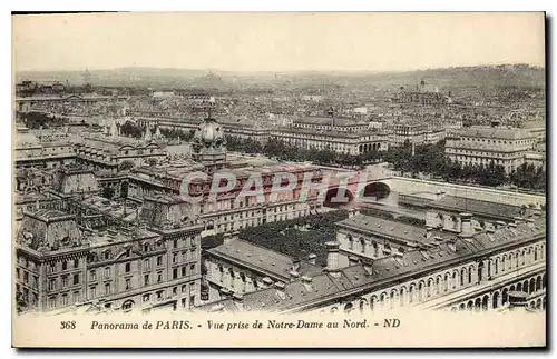 Ansichtskarte AK Panorama de Paris vue prise de Notre Dame au Nord