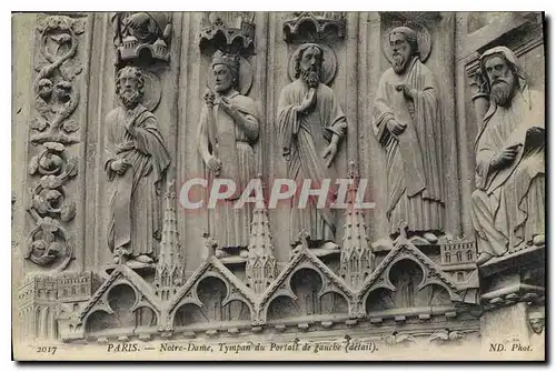 Ansichtskarte AK Paris Notre Dame Tympan du Portail de Gauche detail