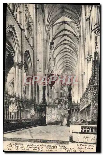 Cartes postales Amiens Cathedrale les Stalles du Choeur