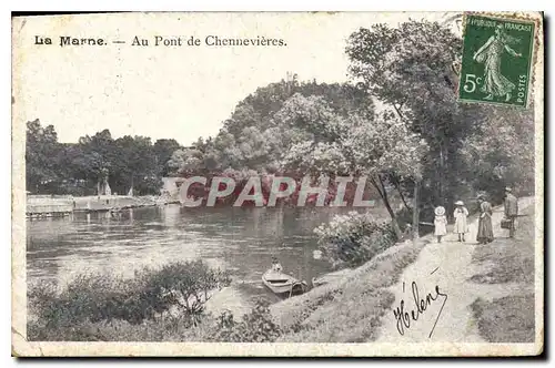 Ansichtskarte AK La Marne au Pont de Chennevieres