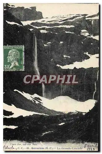 Cartes postales Gavarnie H P la Grande Cascade