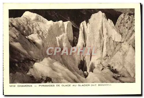 Cartes postales Chamonix Pyramides de Glace au Glaseir des Bossons