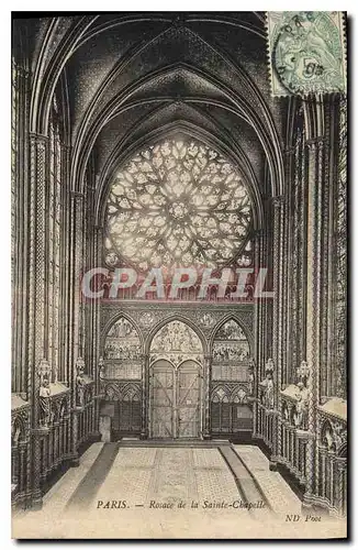 Cartes postales Paris Rosace de la Sainte Chapelle