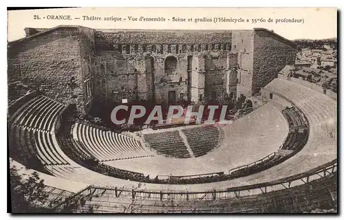 Cartes postales Orange Theatre antique Vue d'ensemble Scene et gradins