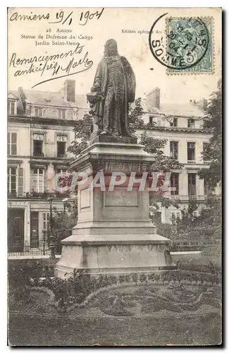 Ansichtskarte AK Amiens Statue de Dufresne du Cange Jardin Saint Denis