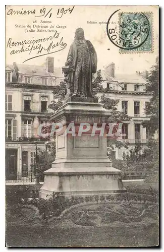 Cartes postales Amiens Statue de Dufresne du Cange Jardin Saint Denis