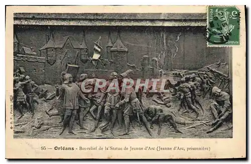 Cartes postales Orleans Bas Relieg de la Statue de Jeanne d'Arc