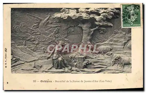 Cartes postales Orleans Bas relief de la Statue de Jeanne d'Arc