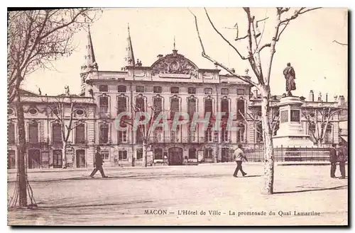 Ansichtskarte AK Macon l'Hotel de Ville La promenade du Quai Lamartine