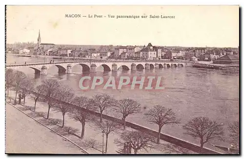 Ansichtskarte AK Macon Vue panoramique sur Saint Laurent