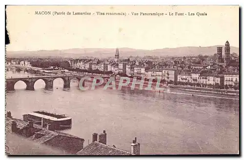 Ansichtskarte AK Macon Partle de Lamartine Vins renommes Vue Panoramique Le Pont Les Quais