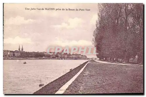 Ansichtskarte AK Une Jolie Vue de Macon prise de la Route du Pont Vert