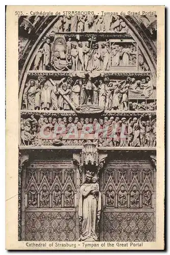 Cartes postales Cathedral ot Strasburg Tympan of the Great Portail