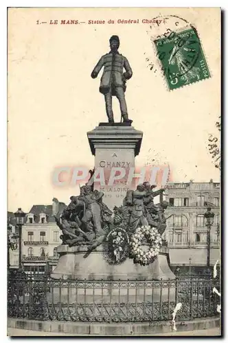 Cartes postales Le Mans Statue du General Chancy