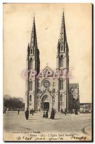 Cartes postales Nimes l'Eglise Saint Baaudile