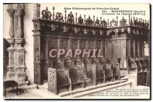 Cartes postales Sites Pittoresque de Franche Comte Montbenoit Doubs Interieur de l'Eglise