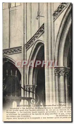 Cartes postales Montereau l'epee de Jean sans Peur a l'Eglise