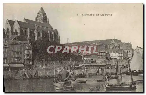 Ansichtskarte AK L'Eglise et le Port Bateaux