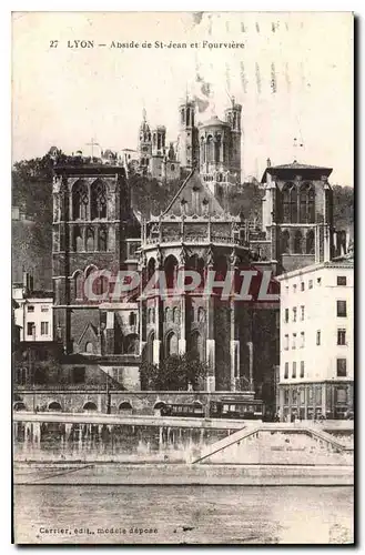 Cartes postales Lyon Abside de St Jean et Fourviere
