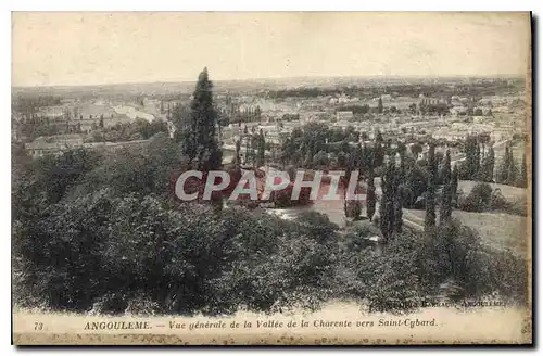 Cartes postales Angouleme Vue generale de la Vallee de la Charente vers Saint Cybard