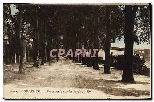Cartes postales Coblence Promenade sur les Bords du Rhin