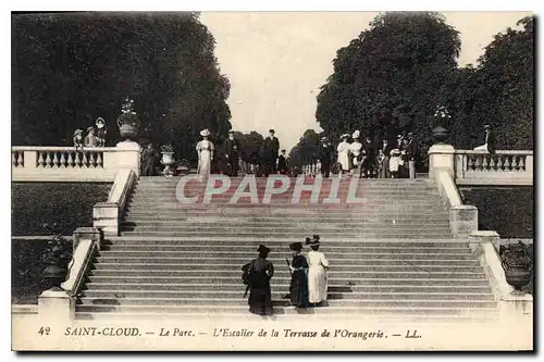 Ansichtskarte AK Saint Cloud Le Parc L'Escalier de la Terrasse de l'Orangerie