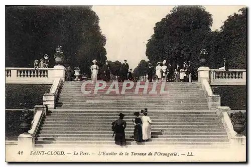 Cartes postales Saint Cloud Le Parc L'Escalier de la Terrasse de l'Orangerie