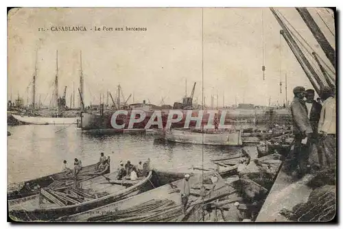 Cartes postales Casablanca Le Port aux barcasses Bateaux