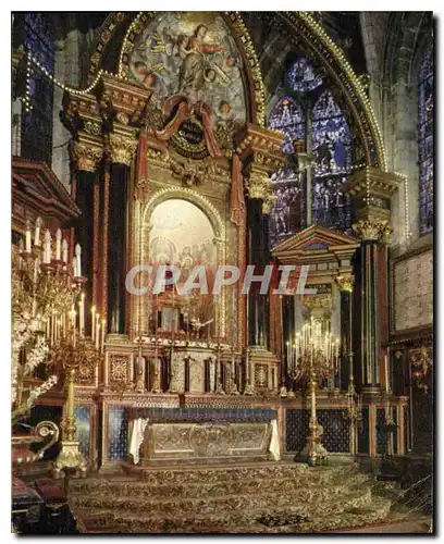 Cartes postales N D de Liesse Le Sanctuaire Le retable la colonnade de jaspe et l'arc triomphal sont l'ex voto d