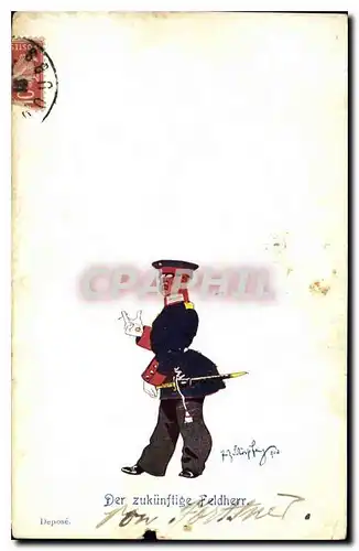 Cartes postales Der zukunftige Feldherr  Militaria